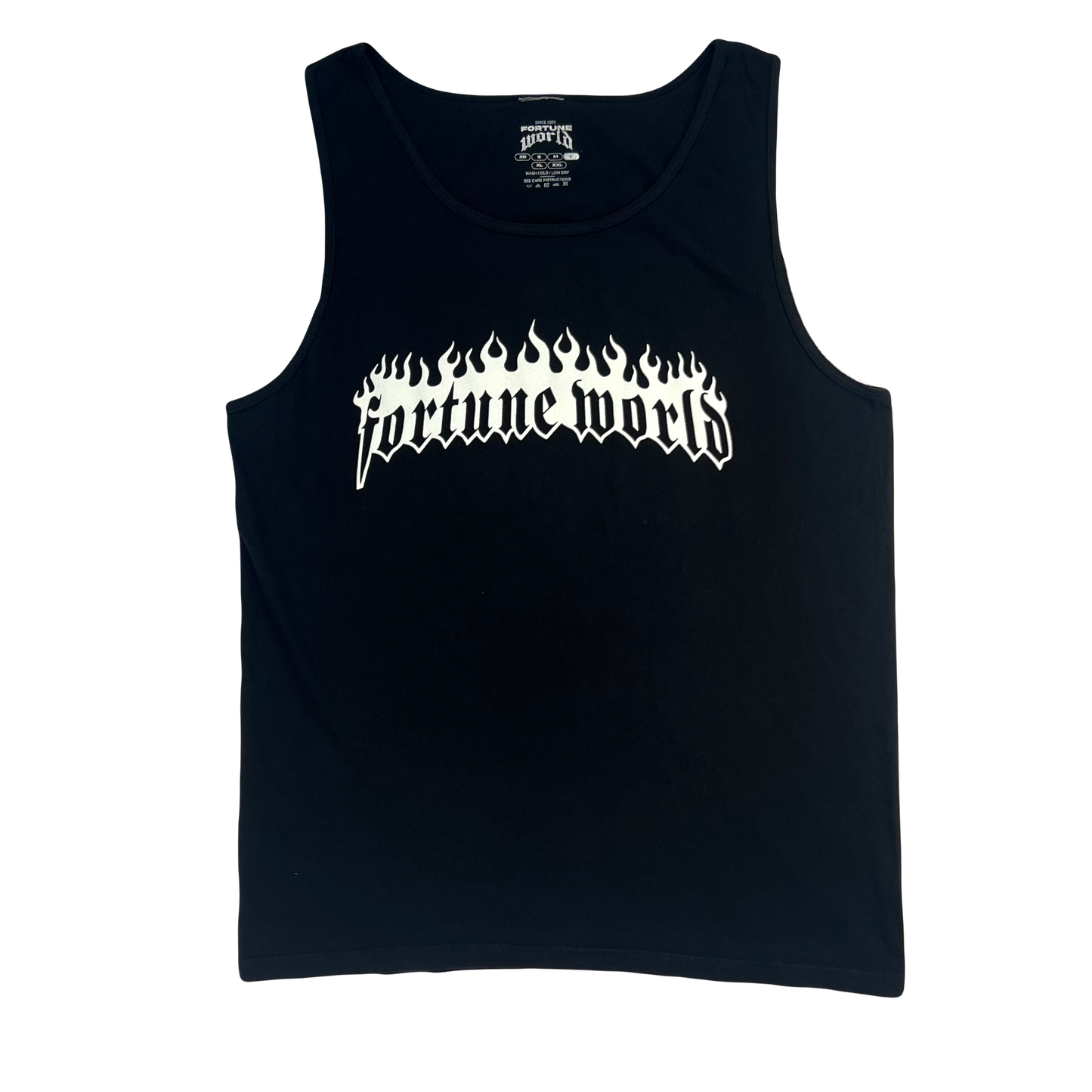 BLACK FLAME TANK TOP TEE